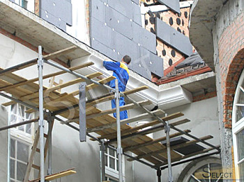 Complete set with decorative elements of the facade