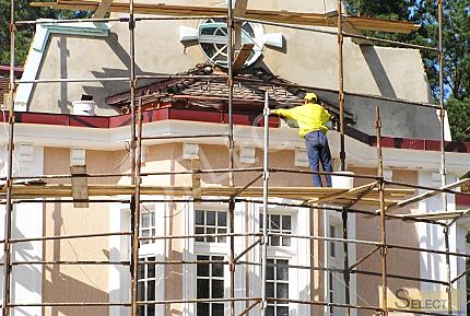 Luxurious palace in classical style with a lake