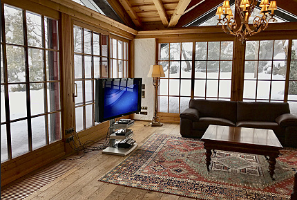 Alpine-style chalet on the ski slope
