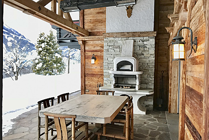 Alpine-style chalet on the ski slope