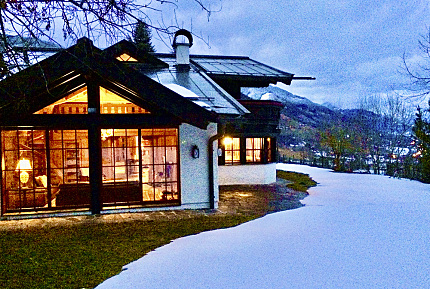 Alpine-style chalet on the ski slope