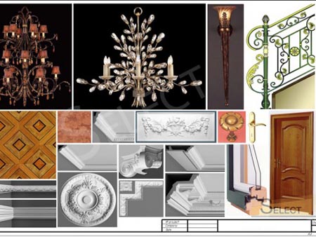 Complete set of interior components