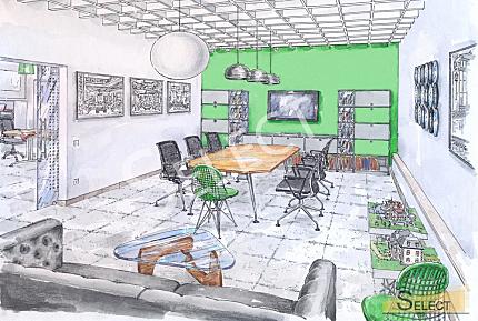 Modern office in natural colors